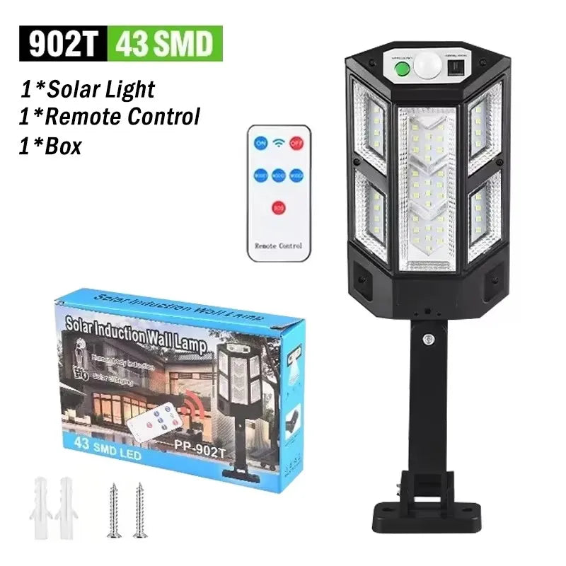 Newest Solar LED Light 300000LM Outdoor Solar Lamp Of Motion Sensor 4 Mode Waterproof IP65 Solar Garden Light Street Yard Lanter