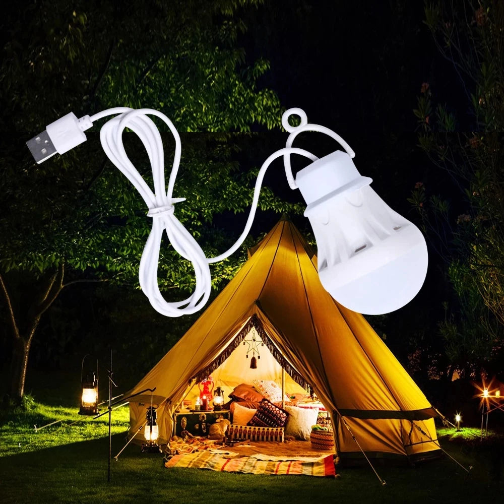 Portable Lantern Camp Lights USB Bulb 5W Power Outdoor Camping Multi Tool 5V LED for Tent Camping Gear Hiking USB Lamp