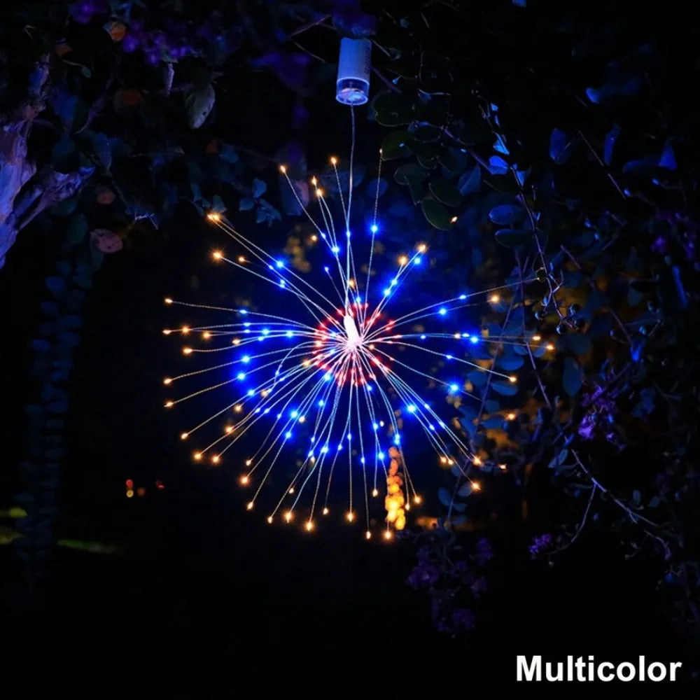 1PC LED Copper Wire Firework Lights,Battery Powered 8 Modes Fairy Light for Home,Party,Wedding,outdoor,Garden