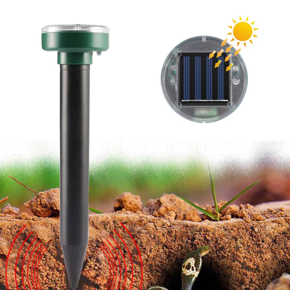 1/2/4/8 Solar Powered Ultrasonic Sonic Mole Pest Rodent Repeller Repellent Yard Outdoor Lamp Backyard Farmland Mouse Repeller