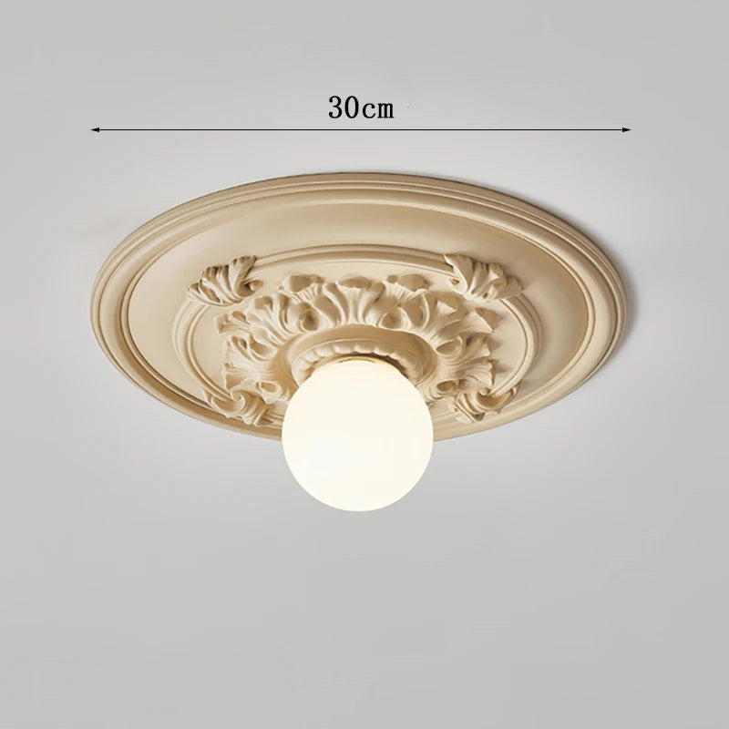 French retro ceiling lights modern led lights hallway Corridor lamp Nordic style carved lamp bedroom living room decor lighting