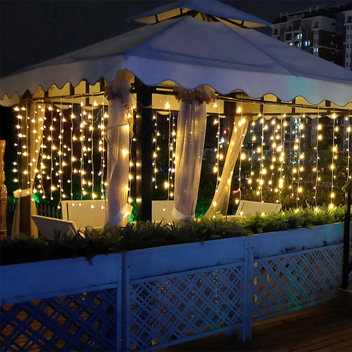 Icicle String Lights LED Fairy Lights Christmas Garland For New Year Party Wedding Garden Terrace Christmas Decoration Lamps