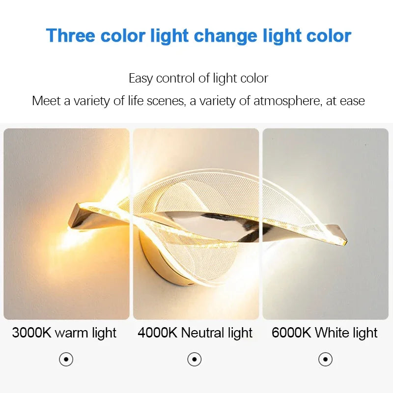Nordic LED Wall Lamp  Living Room  Indoor Lighting Originality Lamps Home Decoration Aisle Modern LED Acrylic Bedside Wall Light