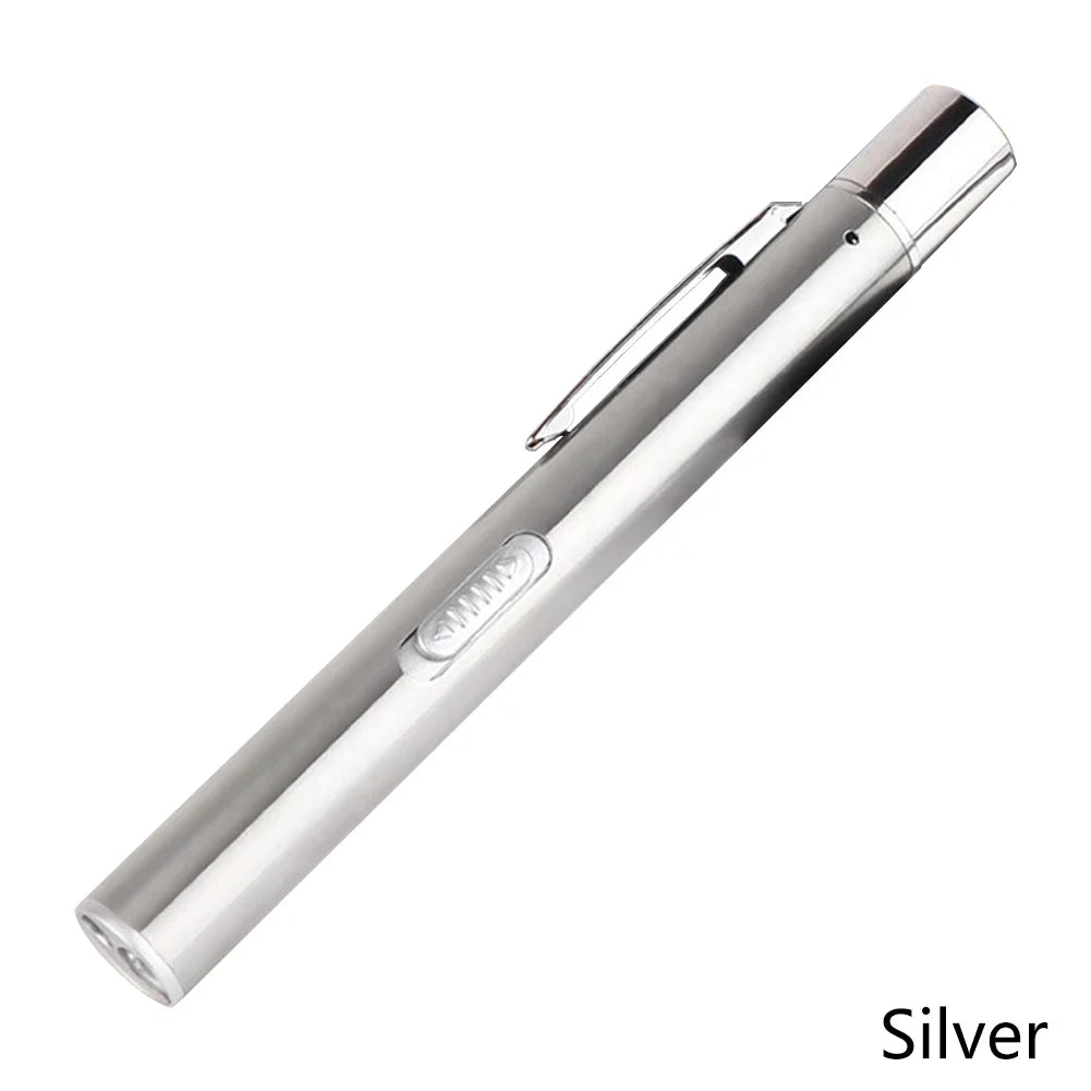 USB Rechargeable Medical Handy Pen Light Mini Nursing Flashlight LED Torch Lamp With Stainless Steel Clip Pocket Led Flashlight