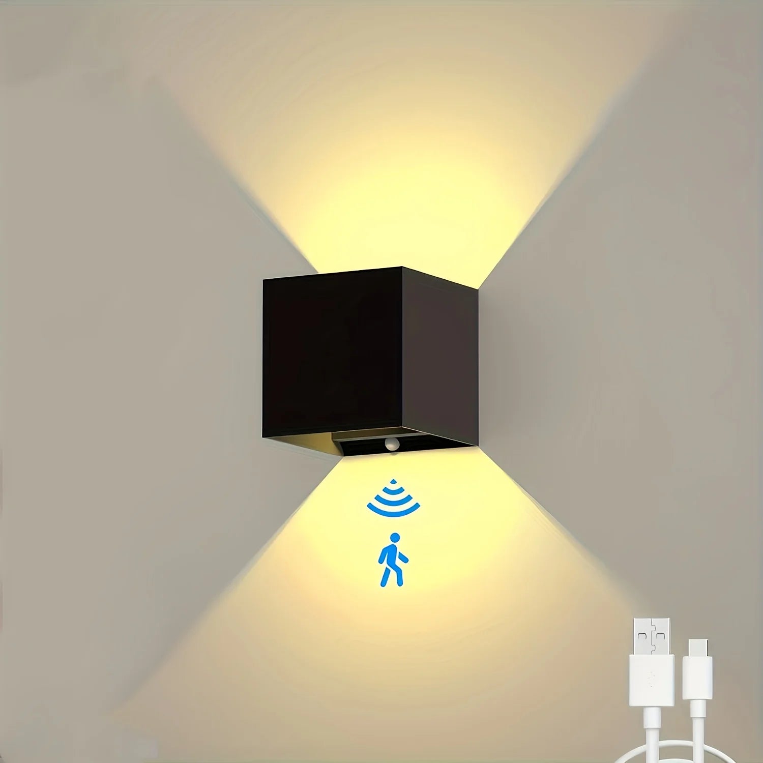 Battery Operated Wall Sconce Magnetic Cordless Night Light Indoor Motion Sensor LED Wall Lights Bedrooms Corridors Living Rooms