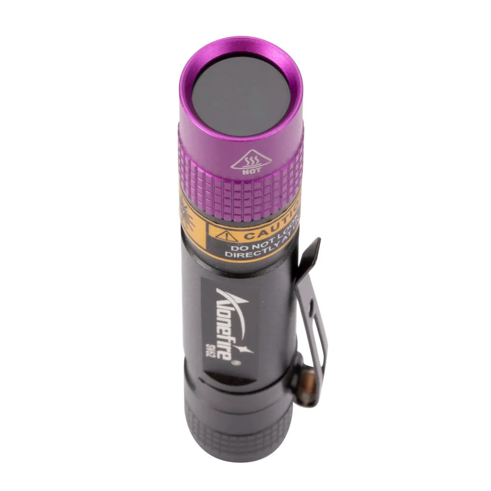 SV62 3W UV 365nm LED Flashlight AAA Mini Pen Ultraviolet Torch Money Marker Ore Pet Urine Stain Scorpion Black Light Detector