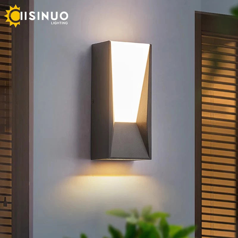 Waterproof Outdoor PIR Sensor Wall Light Durable Aluminum Housing Lamp Garden Courtyard Lighting for Porch Pathway Balcony Decor