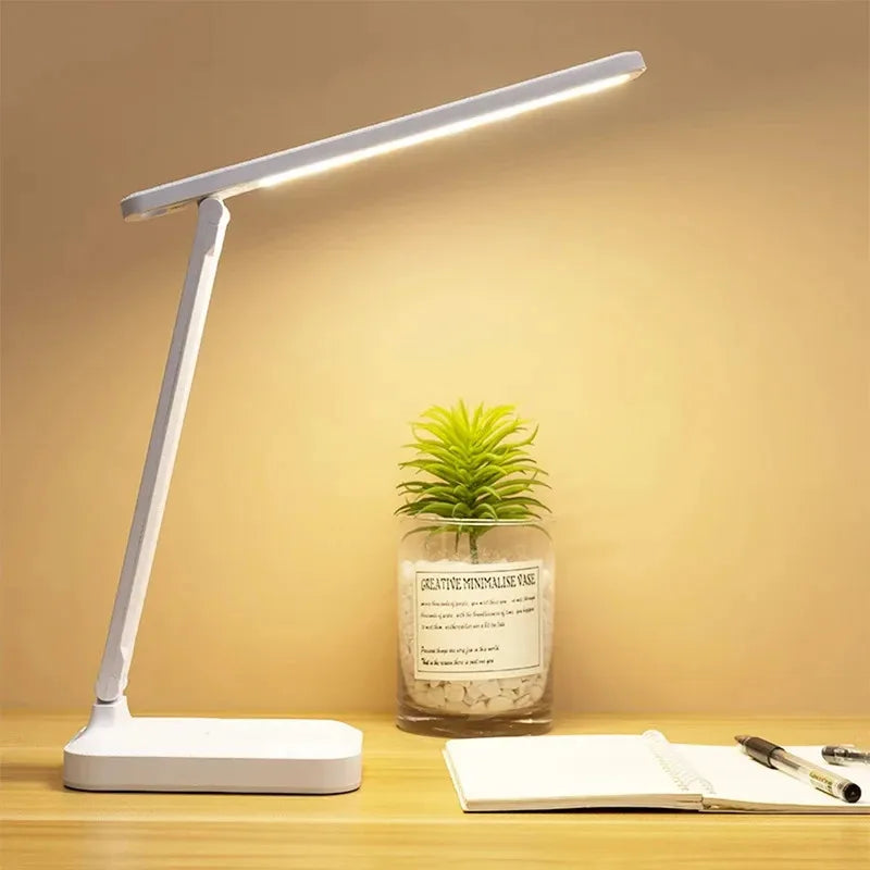 Folding Table Lamp USB Touch Dimmable Night Light Student Dormitory Reading Eye Protection Bedroom LED USB Direct Desk Lamp