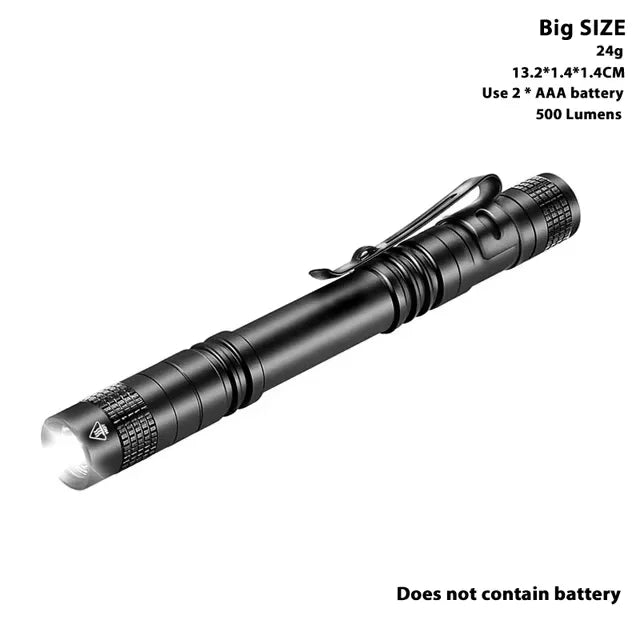 Mini Portable LED Pen Light Pocket Ultra Bright High Lumens Handheld Flashlight Linterna Torch For Camping Outdoor Emergency