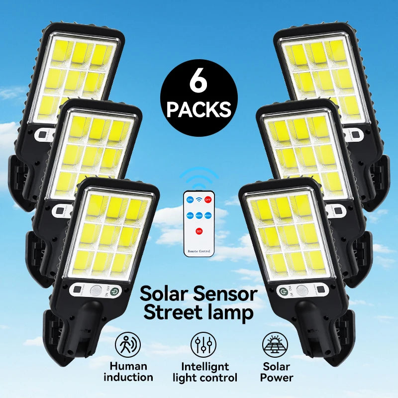 Outdoor Solar Garden Lights with Human Body Motion Sensor 3 Modes Terrace Garage Courtyard Waterproof Outdoor Solar Lamp