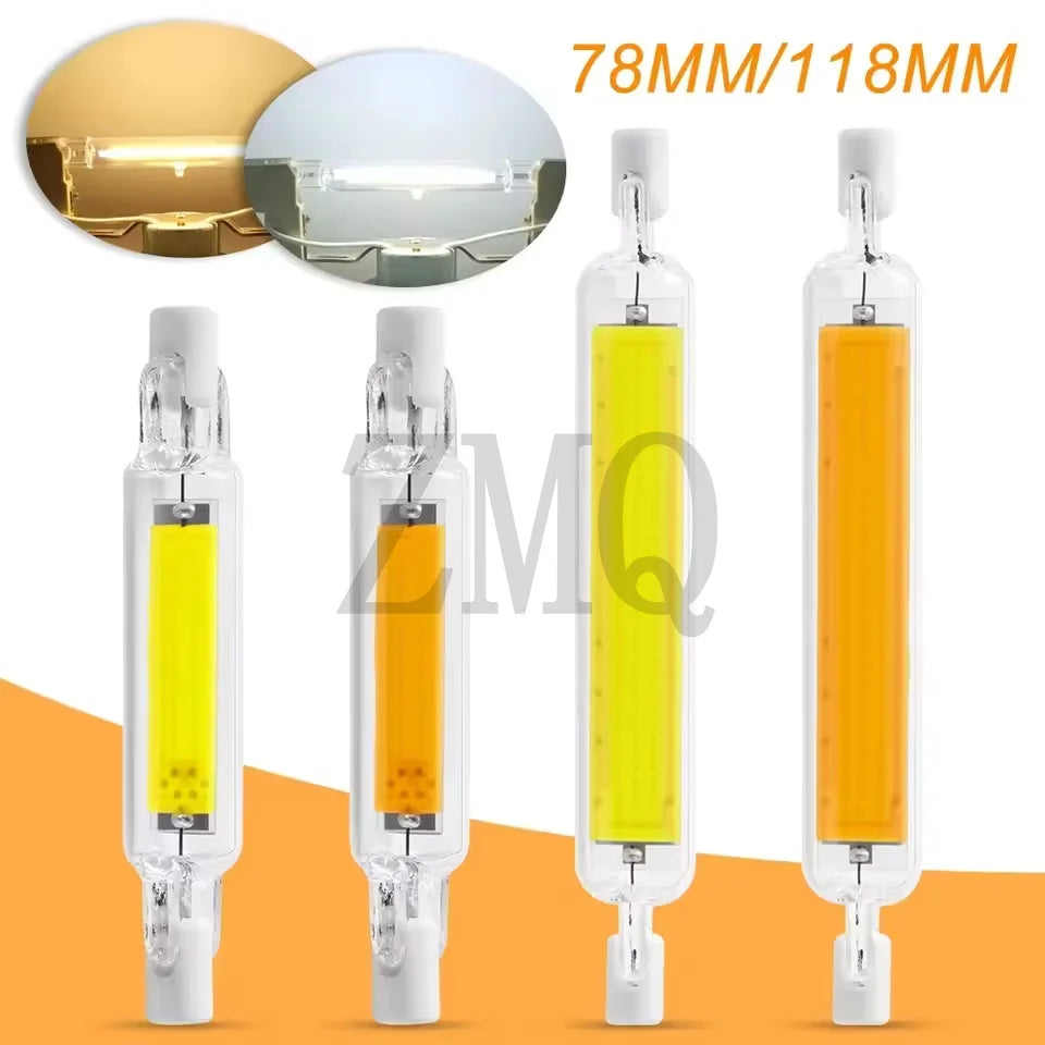 LED R7S High Powerful 78mm 15W 20W R7S Spotlight 118mm 30W 40W 220V COB Lamp Bulb Light Glass Tube Replace Halogen Lamp Light