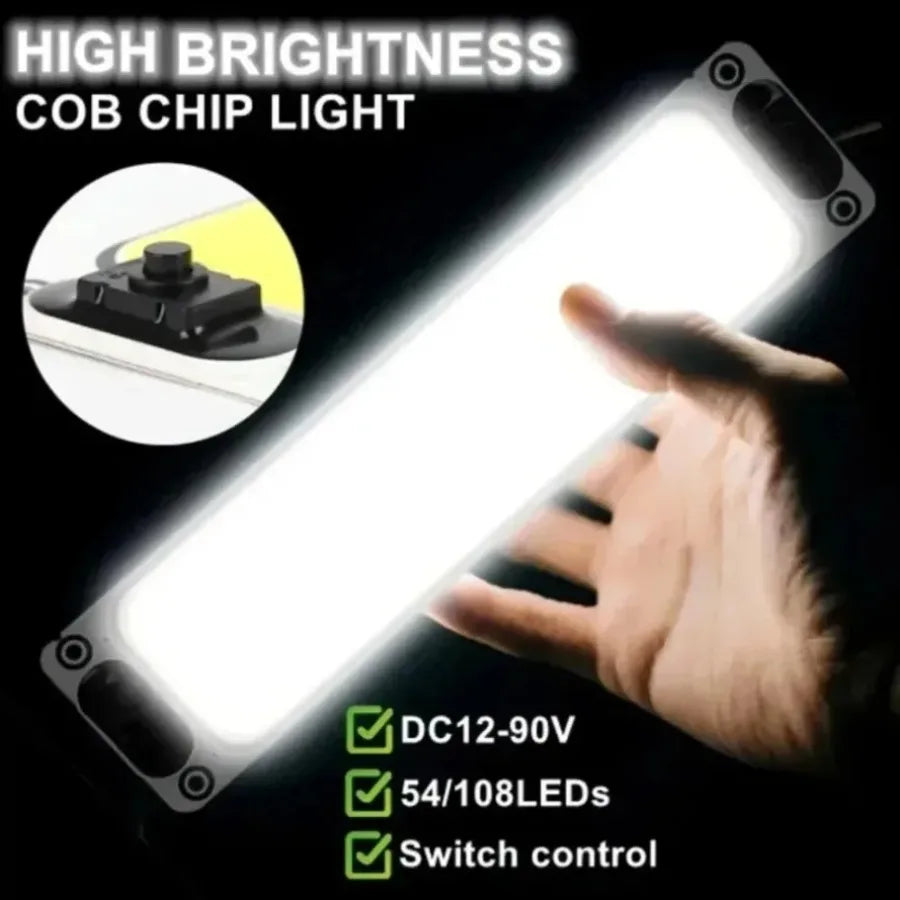 1/2PCS LED Chip Interior Light Ceiling Lamp 12-90V With Switch Reading Night Light With On Off for Van Lorry Truck Camper Boat