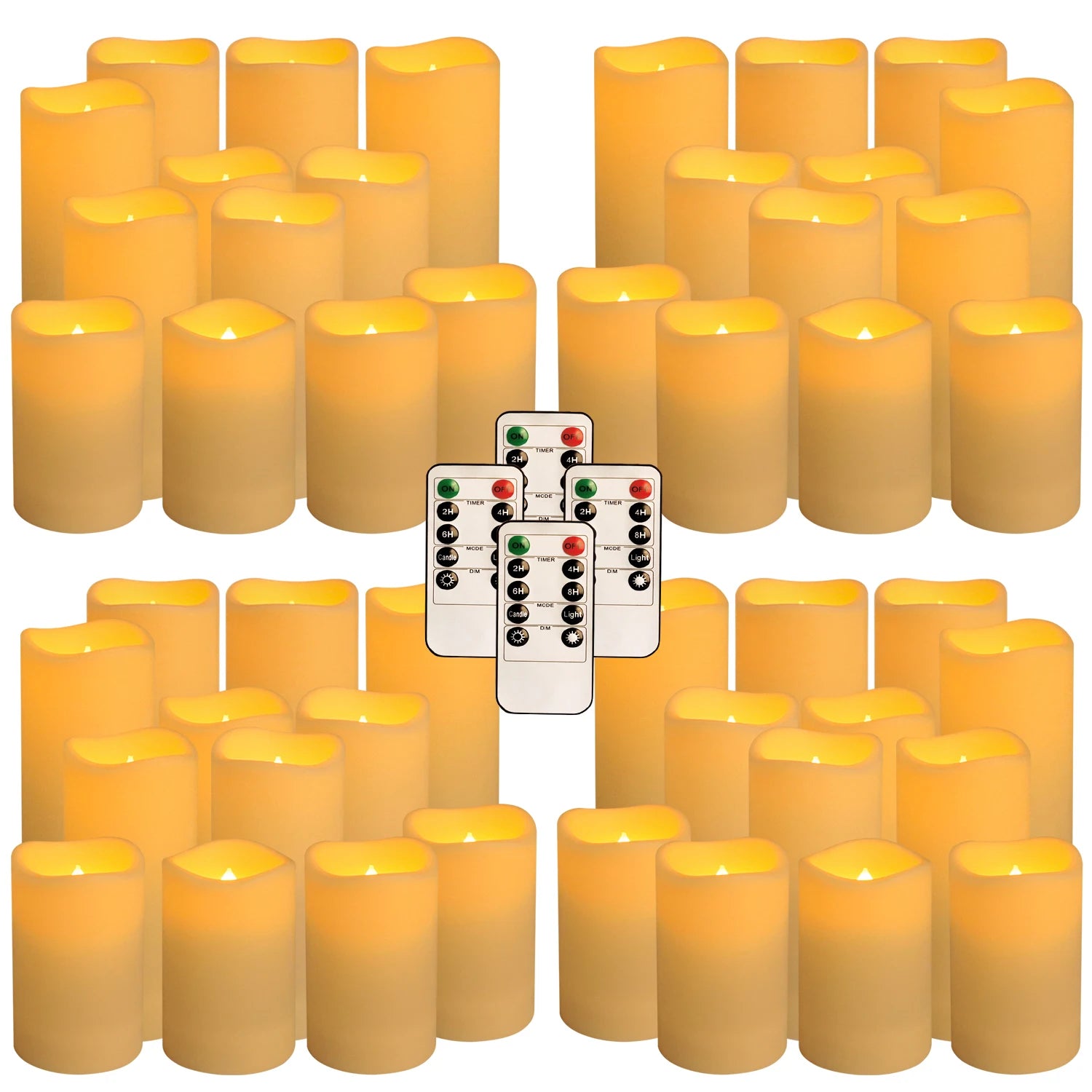 24-144 Units/Set of Waterproof Indoor Flameless LED Candle Lights Wholesale, Party Supplies for Gatherings and Festivals