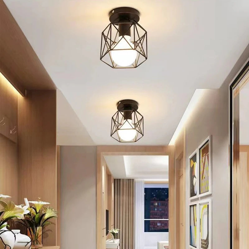 1Pc creative retro industrial style ceiling light, hallway kitchen foyer restaurant staircase without bulb