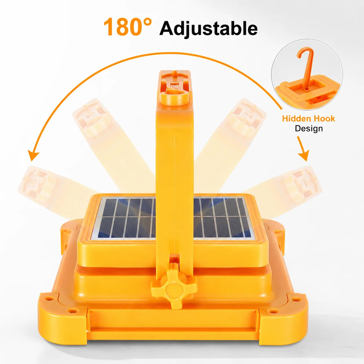 Solar Flood Light Power Bank IP66 Waterproof USB Rechargeable Camping Tent Lamp for Outdoor Emergency