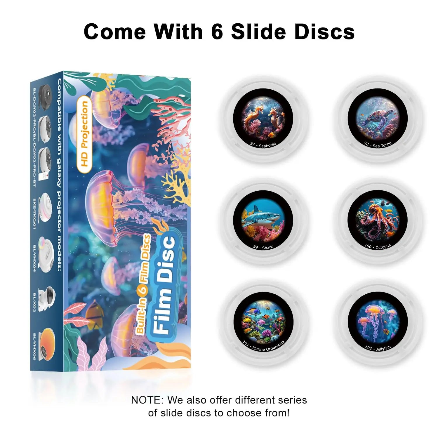 Galaxy Projector Pro Disc Device Not Included Ocean Version Realistic Planetarium Night Light 6 Film Discs 4K HD Bedroom Birthda