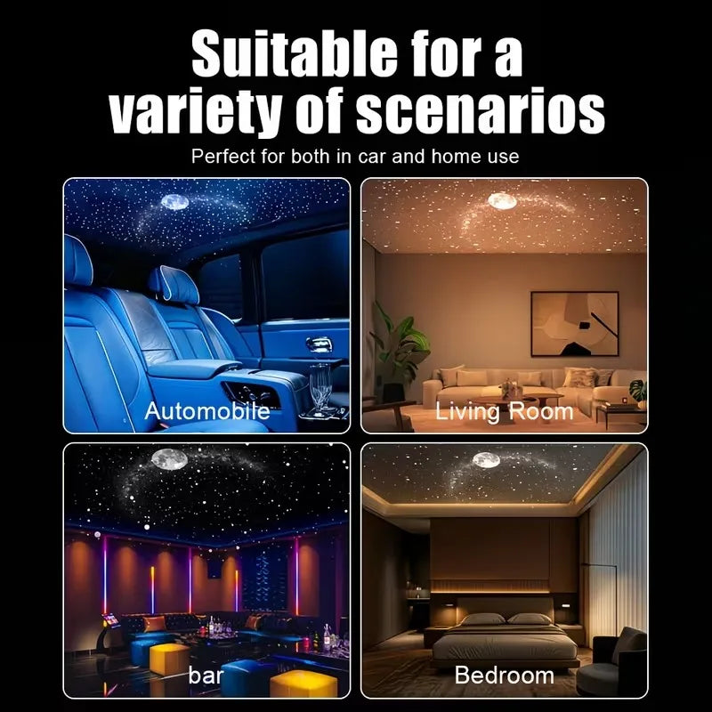 USB Starry Sky Projector Night Light Romantic Galaxy Atmosphere Lamp for Car Interior Home Bedroom Decor USB Powered