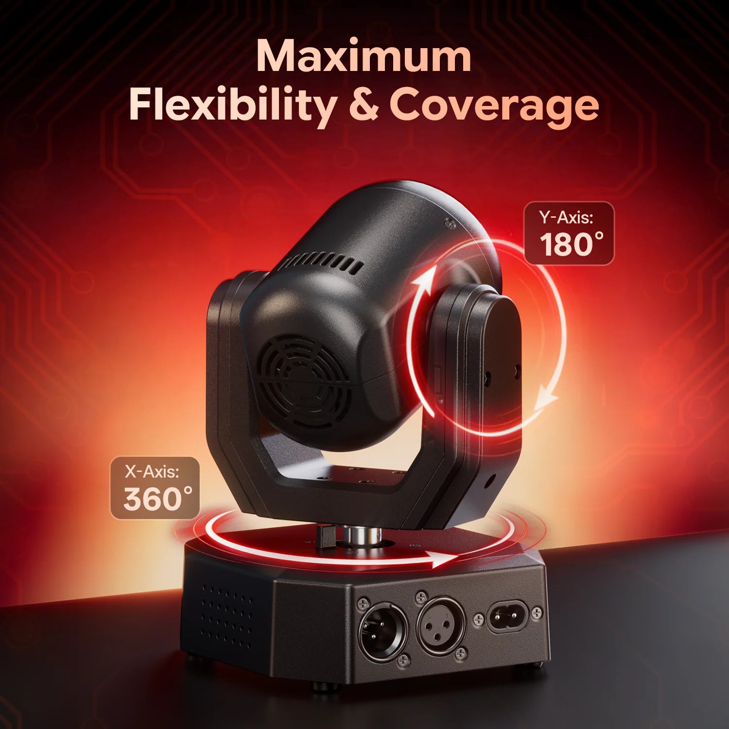 Yiflamefly 1/2/4Pcs Mini 50W Bee Eye Moving Head Lights R/G/B/W/Y/Pink LED Rotating DMX Stage Lights For Wedding Party KTV Bar
