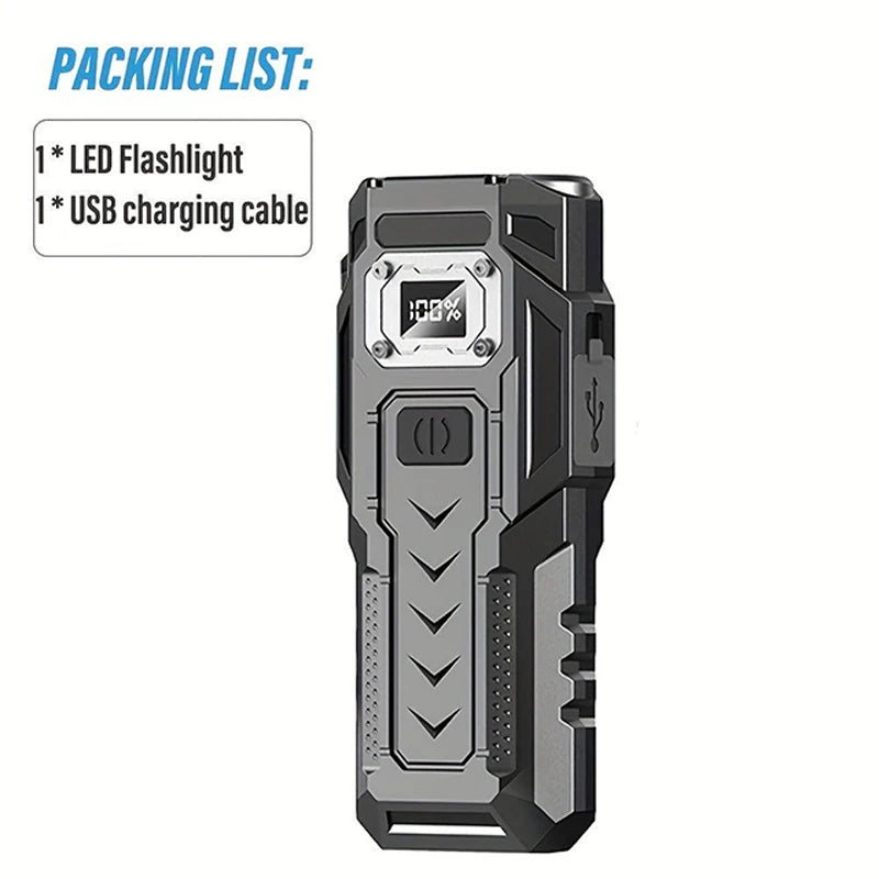 Super Bright 303M Beam Distance Built-in Battery Portable Work Light High-Powerful Type-C Rechargeable Flashlight