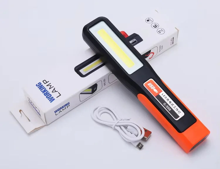 Powerful COB LED Work Light Car Garage Mechanic Lamp USB Rechargeable Flashlight Magnetic Torch Emergency Light Warning Light