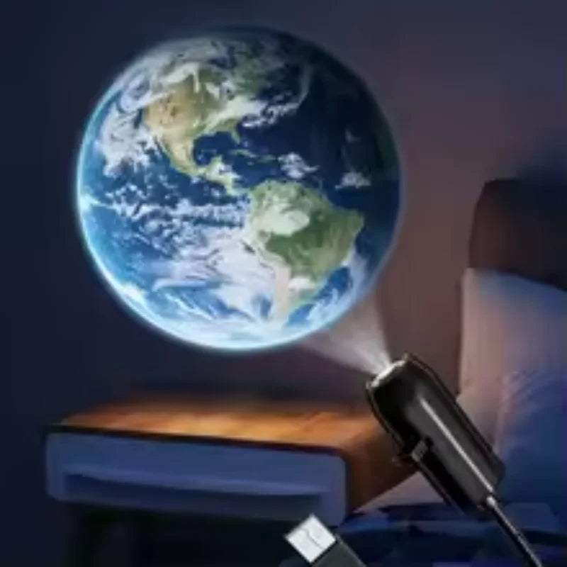 Planet Projection Light Moon Earth Bedroom Ceiling USB Night Light Ins Background Atmosphere Light for Kids Bedroom Wall Decor