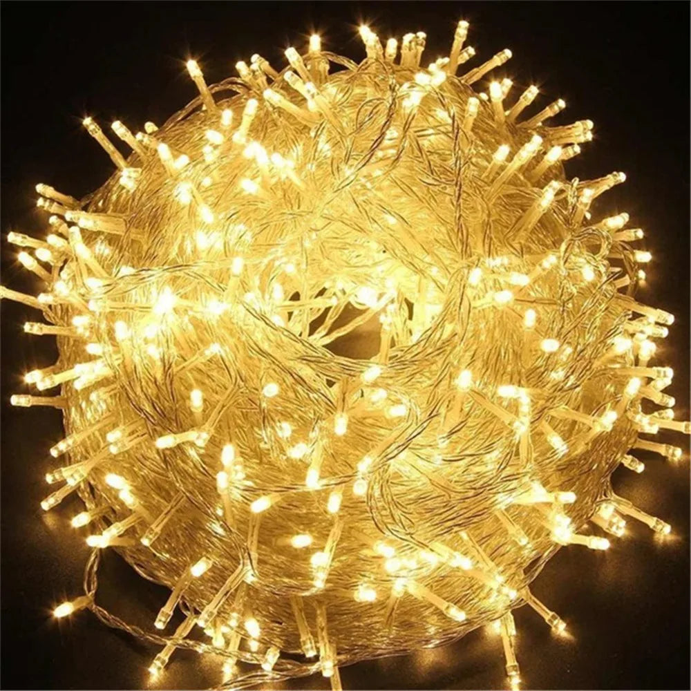5m 10m 20m 30m 50m 100m Christmas Wedding Party Home Fairy Decorative Lights Lamp Waterproof Twinkle EU Plug In String Lights