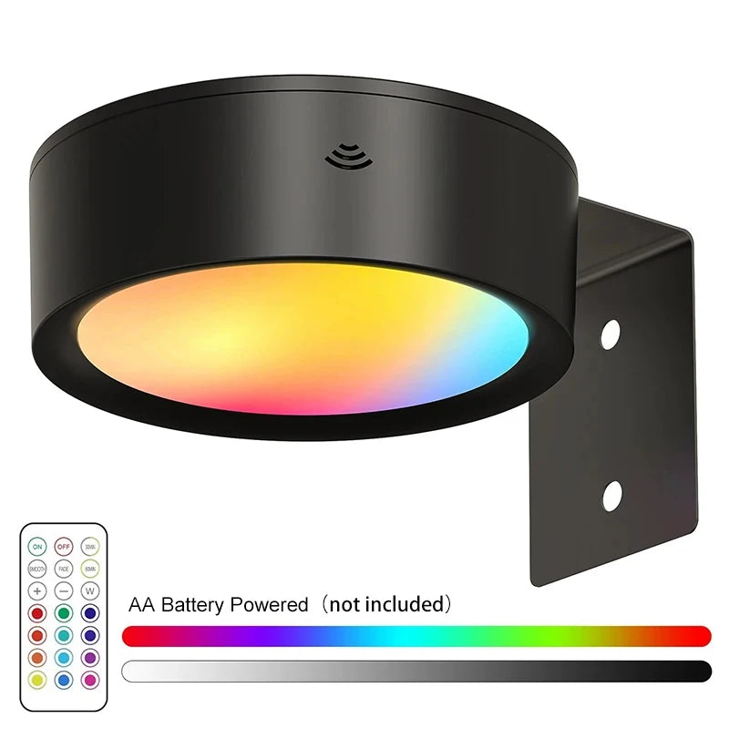 1/2pcs Picture Lights LED Magnetic Art Display Light Battery Operated Magnetic Dimmable Painting Spotlight w/ 13 Lighting Modes