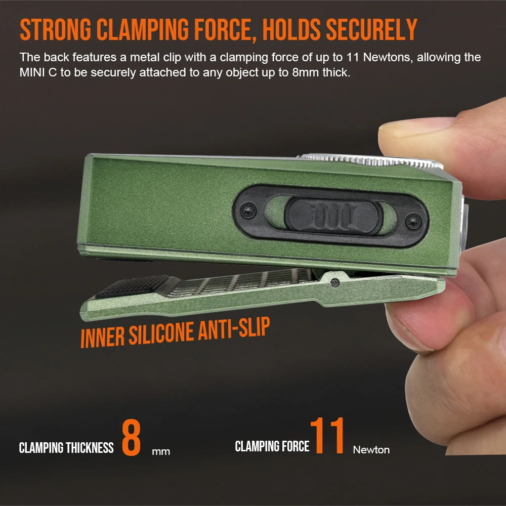 Trustfire MINIC 800 Lumens EDC Flashlight Clip-on Compact RGB LED SpotLight Rechargeable Magnetic LED Torch Outdoor Camping Hiking Everyday Carry