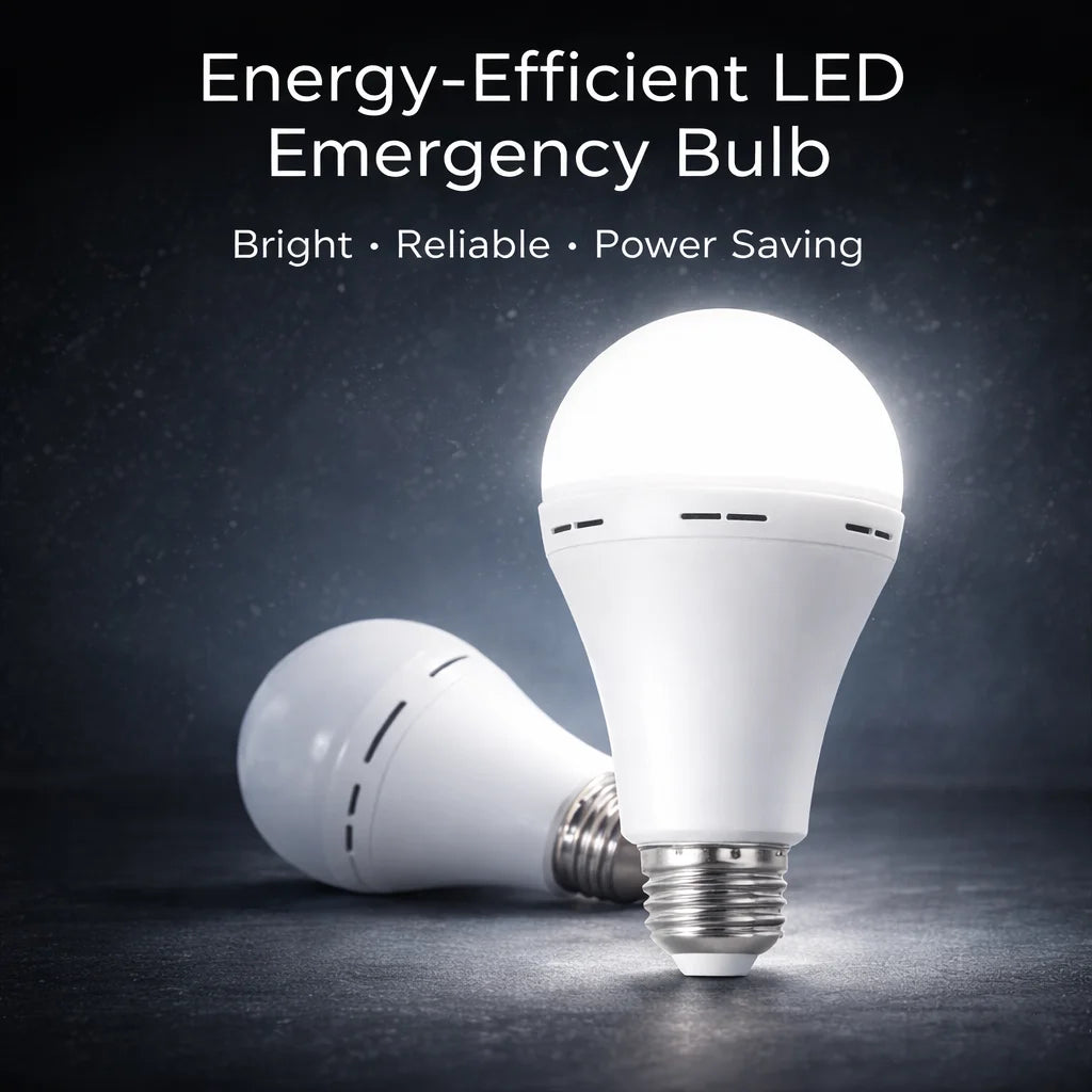 7W 9W 15W LED Emergency Rechargeable Light Bulb, Energy Saving Backup Lamp for Home Power Outage, Portable Handheld Lightin