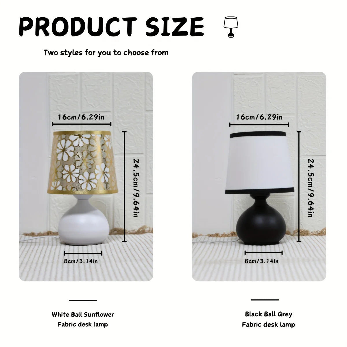 Small and Medium-Sized Bedside Table Lights Are Suitable for Home Use, Including Bedrooms, Living Rooms, Study Rooms, Dormitorie