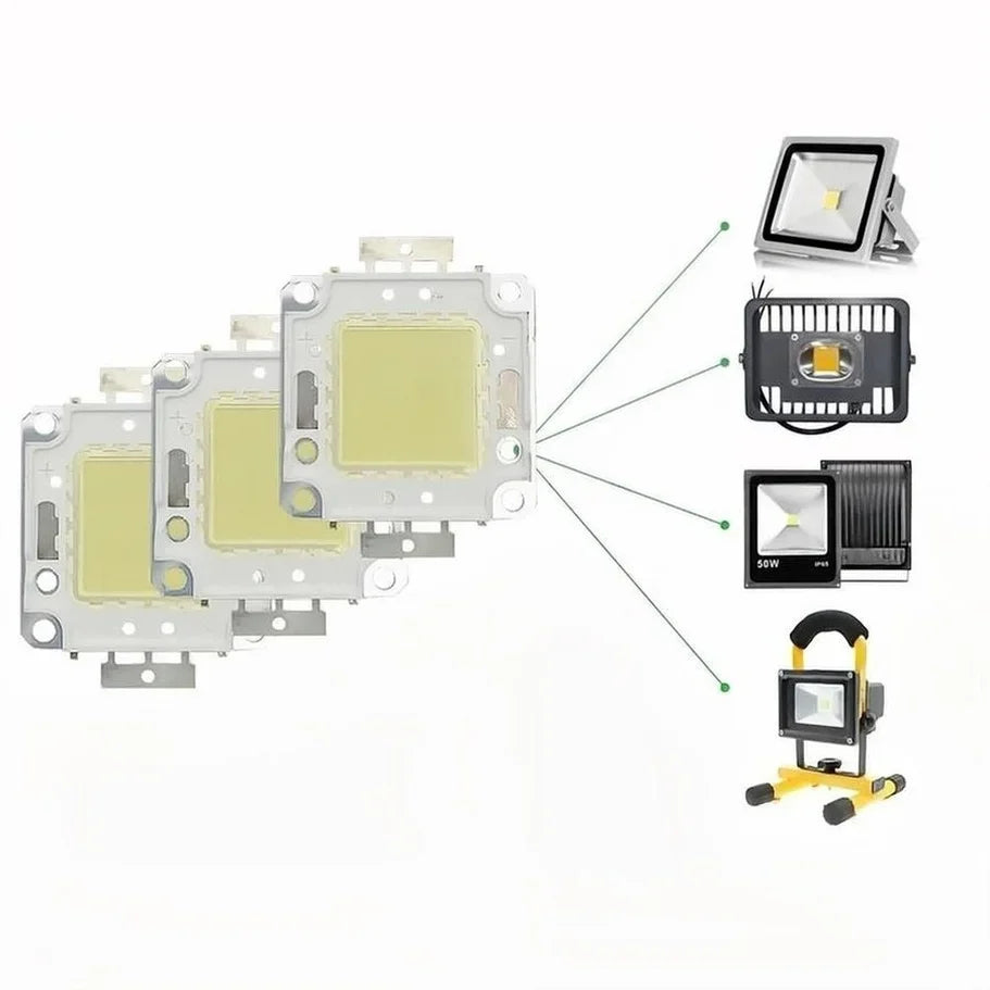 3pcs 10W 20W 30W 50W 100W LED Beads Light DC12V-36V Matrix COB Integrated LED Lamp Chip SMD For DIY Floodlight Spotlight Bulb