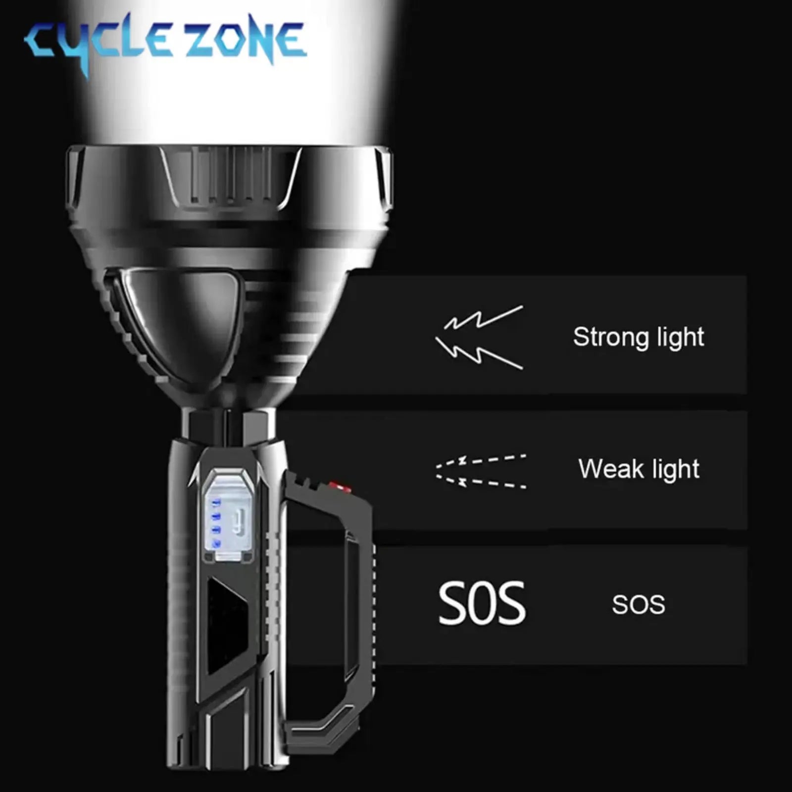 Portable Searchlight Rechargeable Flashlight Handheld Lighting Night Work Emergency Light Outdoor Fishing Lantern Camping Lamp