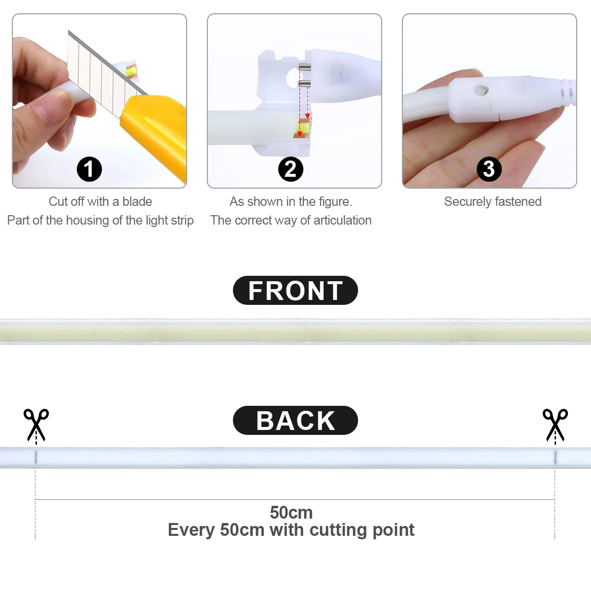 Power Plug with ON/OFF Switch For 220V 110V COB LED Strip Light,Free Soldering EU/US Power Plug Cable LED Light Accessory