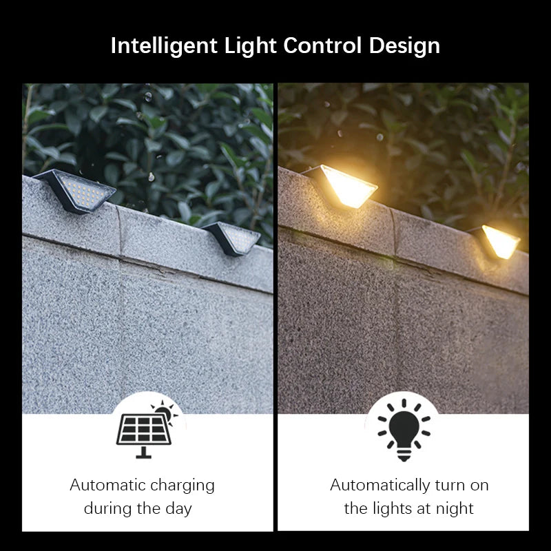 8Pcs LED Solar Step Lights, Waterproof Outdoor Stair Lights, Solar Deck Lights Outdoor Solar Landscape Lighting for Yard, Patio