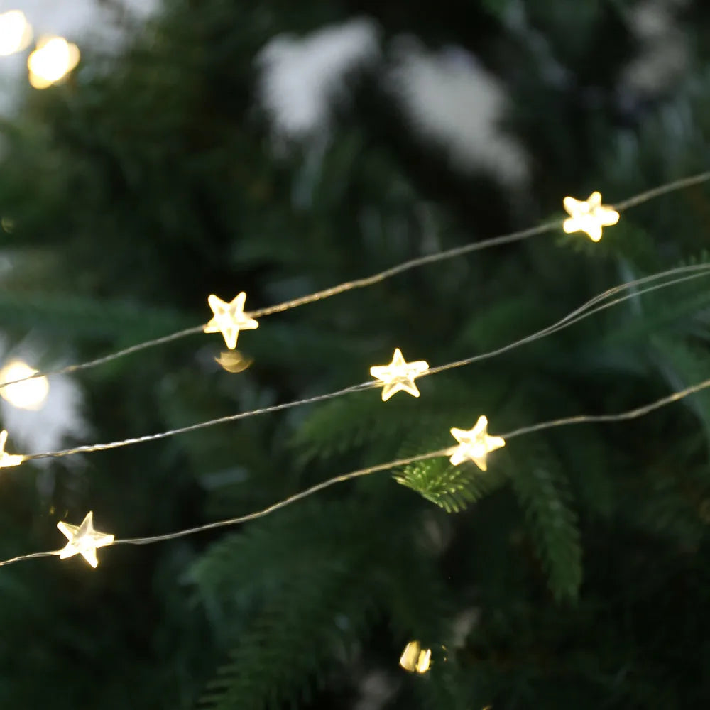 4M LED Star Fairy Lights CR2032 Battery Operate Indoor Bedroom Decoration String Light Garland Wedding Party Holiday Lighting