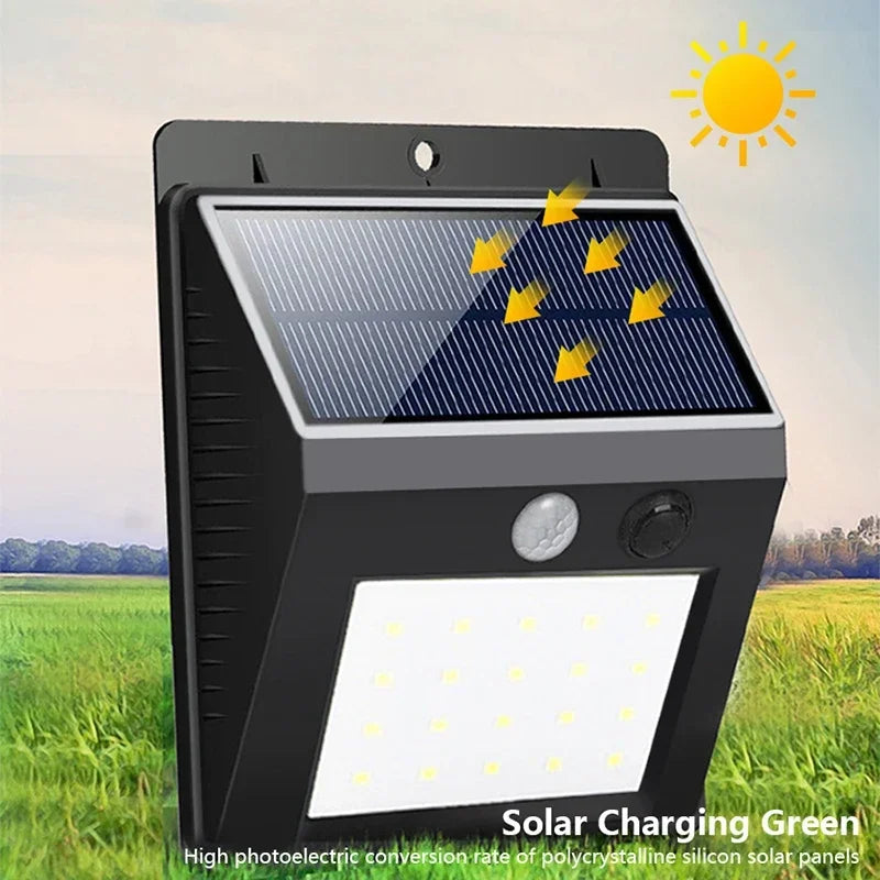 LED Solar Light PIR Motion Sensor Wall Light Solar Lamp Outdoor Waterproof Solar Powered Sunlight Street Lamp Garden Decoration