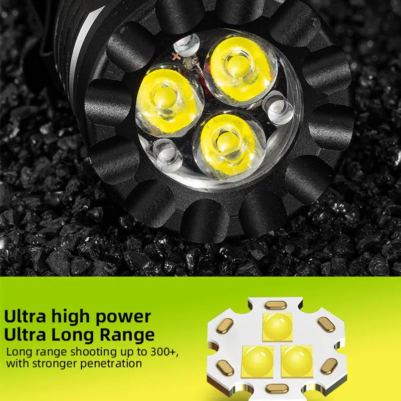 High Bright 3*LED Strong Light Mini Rechargeable Portable Torch Outdoor Aluminum Alloy Tactical Flashlight with Pen Clip