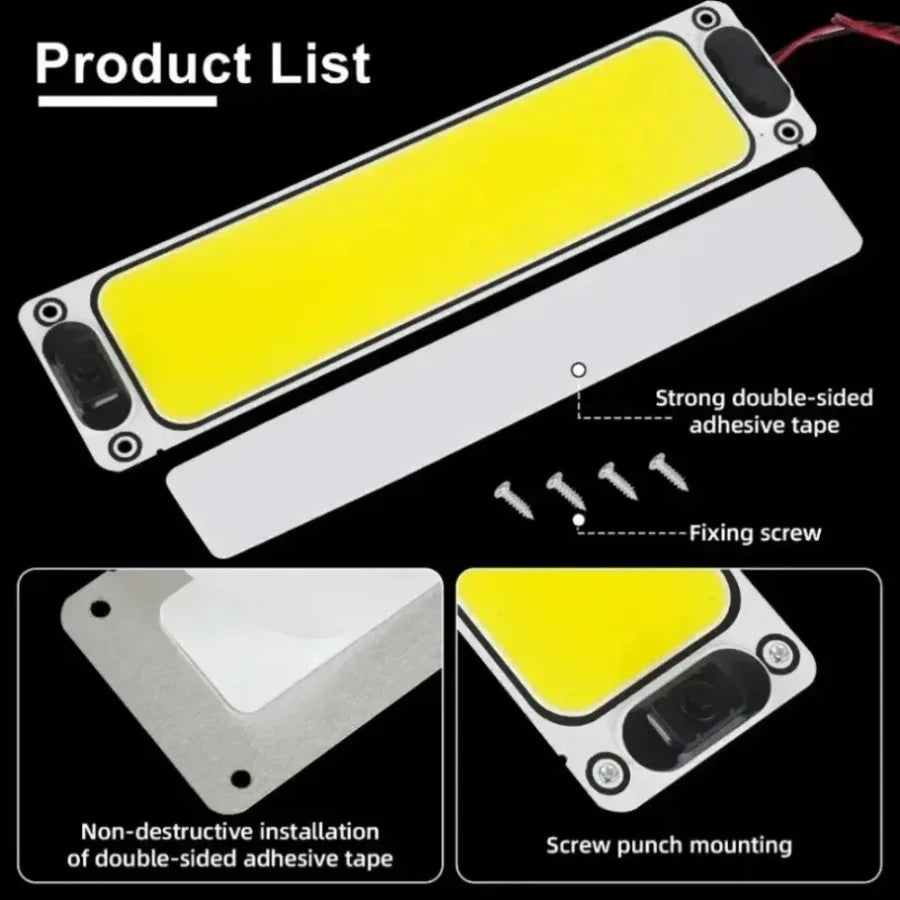 1/2PCS LED Chip Interior Light Ceiling Lamp 12-90V With Switch Reading Night Light With On Off for Van Lorry Truck Camper Boat
