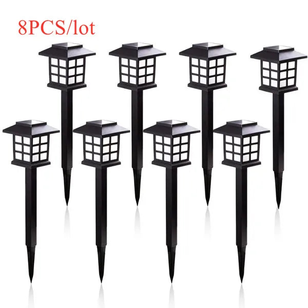 8pcs Led Solar Pathway Lights Waterproof Outdoor Solar Lamp for Garden/Landscape/Yard/Patio/Driveway/Walkway Lighting
