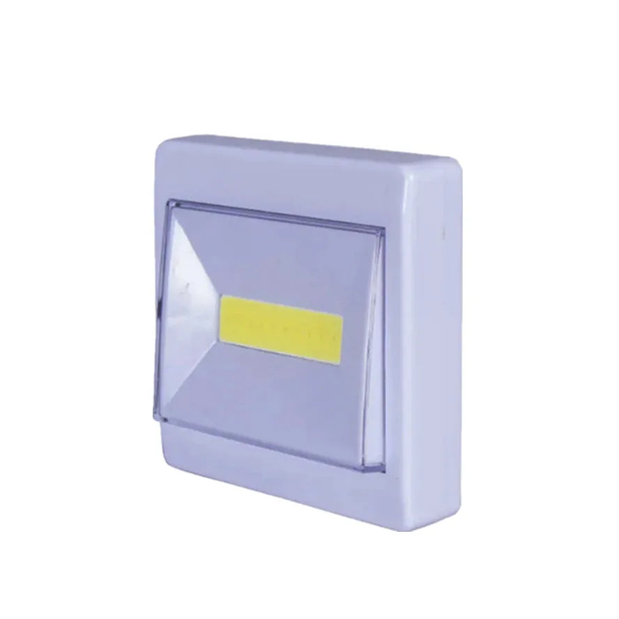 2 Pcs COB LED Night Lights AAA Battery Wall Light Operated with Switch Magic Tape for Cabinet lights Garage Corridor lamp
