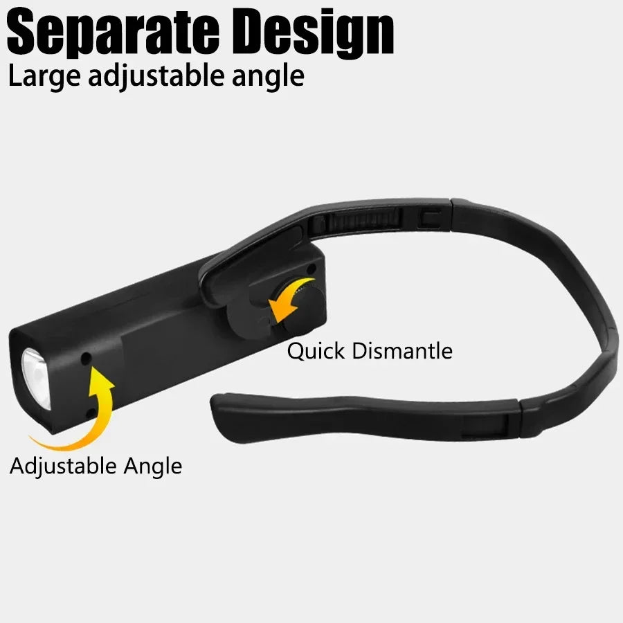 6818A Induction Led Headlamp 1500mah Lightweight Headlight Portable Flashlight Waterproof Fishing Riding Running Light Torch