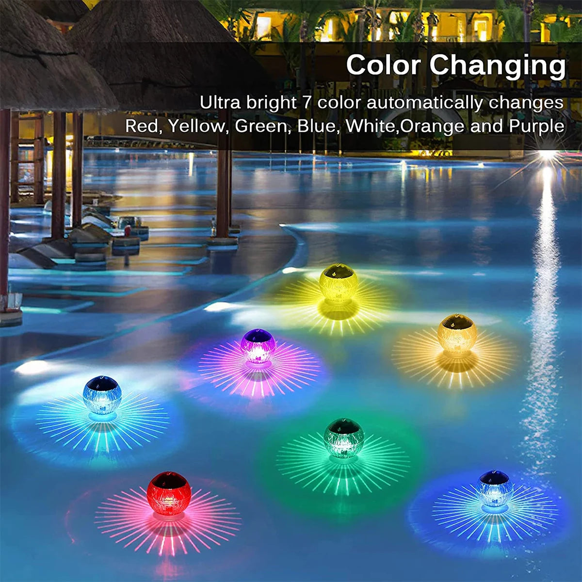 Solar Floating Pool Light Waterproof LED Solar Glow Ball Lamp Decoration for Pools Pond Fountain Garden Party Tub Home Decor