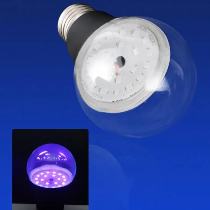 9W Led Black Light Bulb E27 UV 395nm Glow in Dark for Body Paint Club Party Neon Posters Led Blacklight 385-400nm Led Bulb Lamp