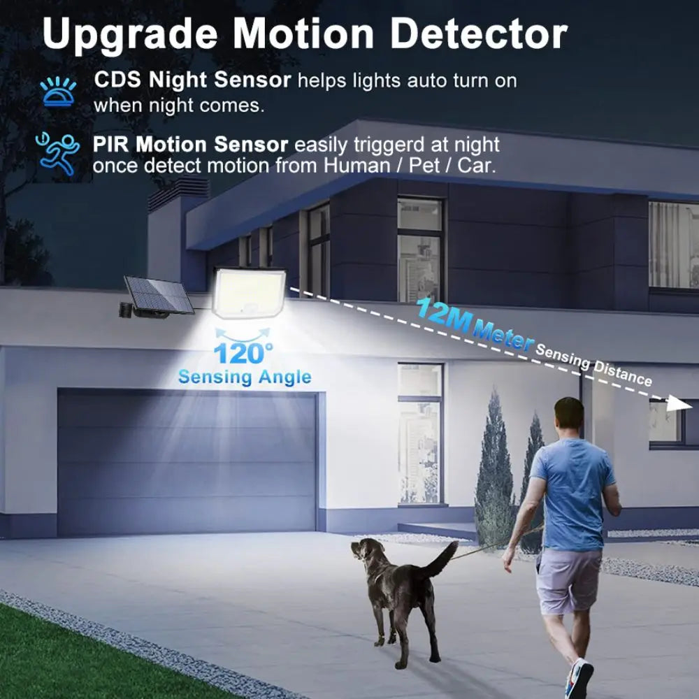 Solar Lights Outdoor with Motion Sensor 234/268LED Solar Flood Lights Waterproof Solar Powered Security Spot Lights Porch Patio