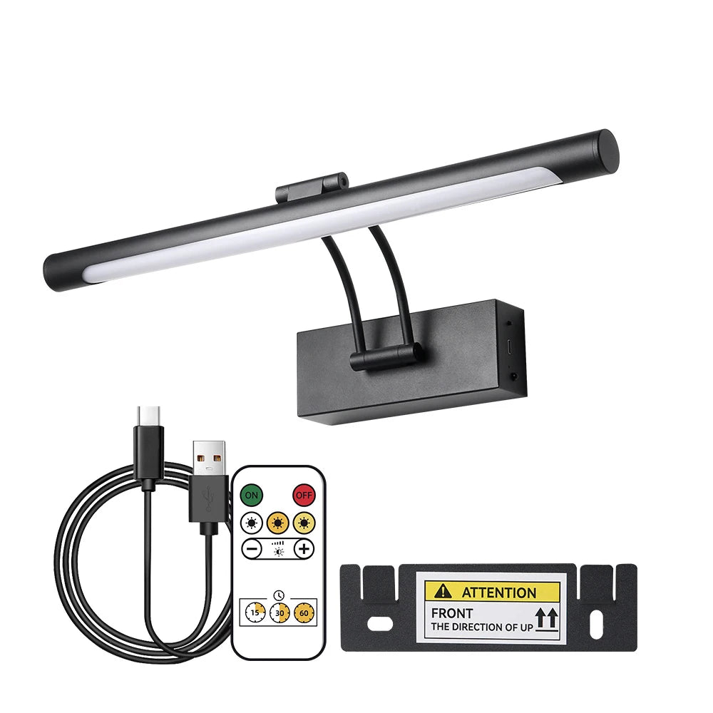 Wall Lamp Usb Rechargeable 4400mAh 5V LED Wall Lights Wireless Picture Light with Remote Control Home Bedroom Decoration