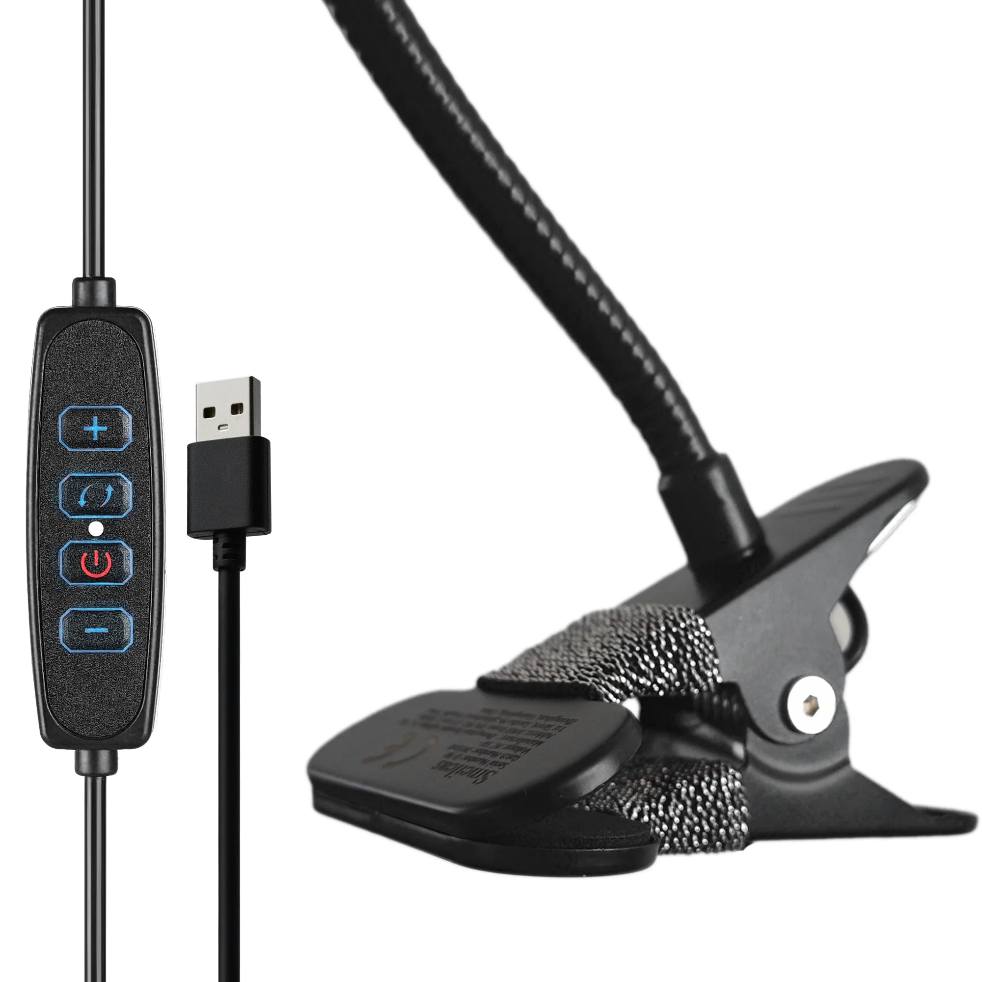 Dimmable LED Clip On Magnifying Lamp 5X, Clamp Magnifying Glass with Light for Reading, Crafts, DIY & Repair, 1 Piece.