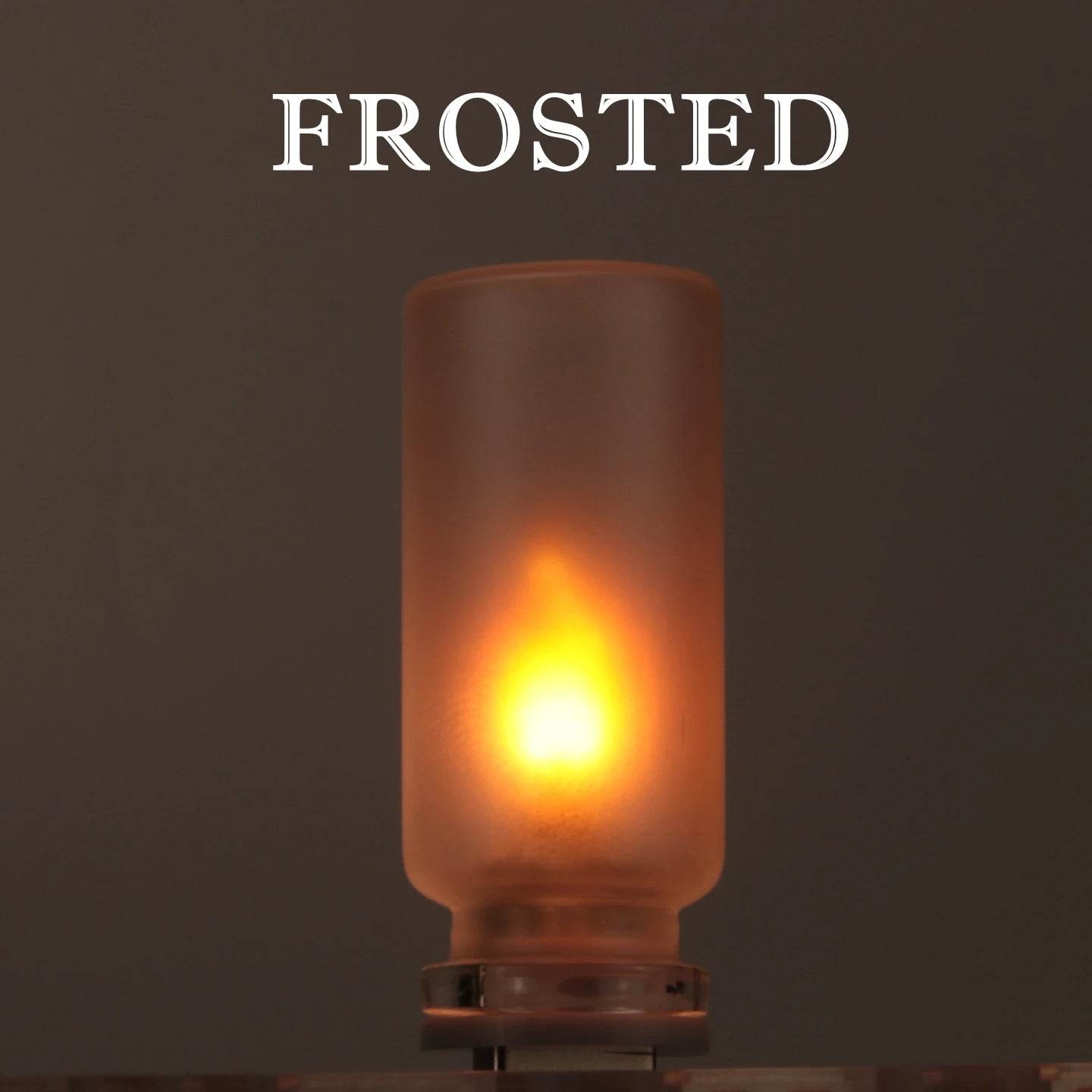 USB Flame Flickering LED Frosted Clear Glass Candle Night Light Simulated Flame for Car Home Room Laptop PC Festival Decoration