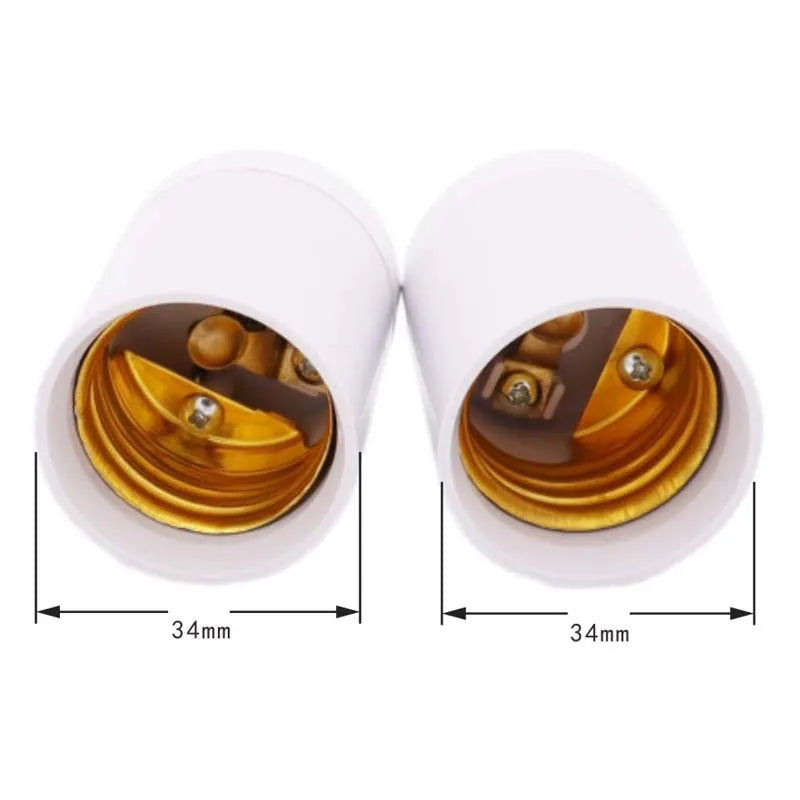 1pcs GU24 to E27 Lamp Holder Converter Led Light Head Base E26 LED Saving Light Halogen Screw Bulb Socket Adapter White