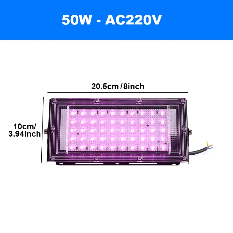 50W 100W 150W LED Grow Light 220V Outdoor LED Floodlight Full Spectrum LED Plant Growth Lamp LED Spotlight Projector Streetlight