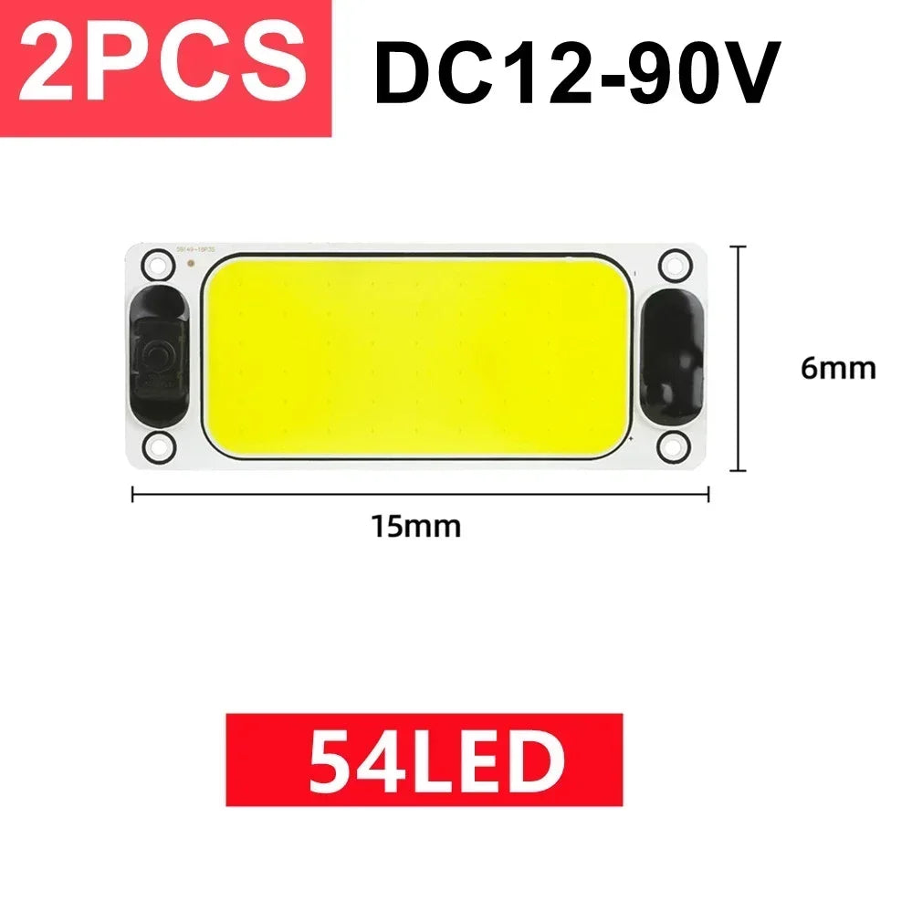 1/2PCS LED Chip Interior Light Ceiling Lamp 12-90V With Switch Reading Night Light With On Off for Van Lorry Truck Camper Boat